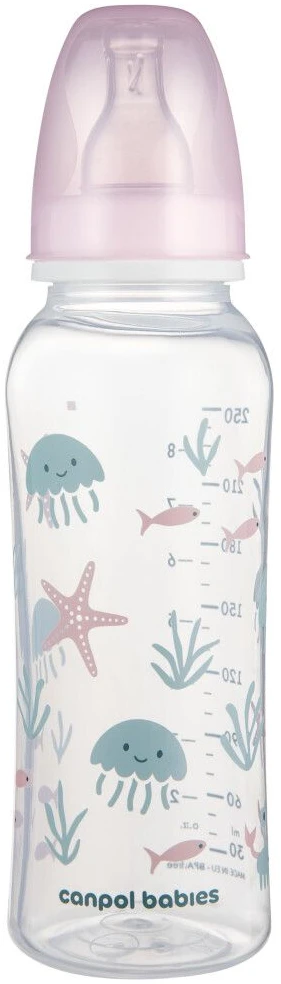 Пляшка для годування Canpol babies LOVE&SEA 250 мл рожева (11/870_pin)
